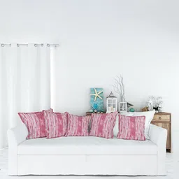 Jaipur Folk Pink & White 5 Pieces Printed Square Cushion Covers-picture-23