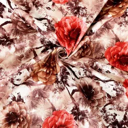 Arrabi Brown Set of 6 Floral Handwoven Chenille Diwan Set image 4