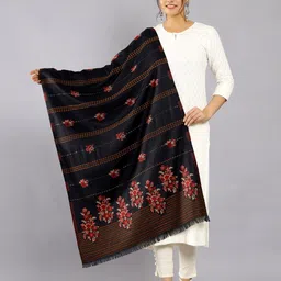 HANDICRAFT PALACE Ethnic Motifs Woven Design Woollen Shawl-picture-30