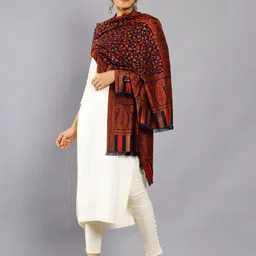 HANDICRAFT PALACE Woven Design Wool Shawl image 3