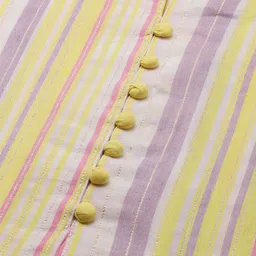 Shaily Striped Round Neck Three-Quarter Sleeves Straight Kurta with Trouser image 2