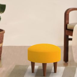 Chumbak Mustard-Yellow Round Ottoman-picture-34