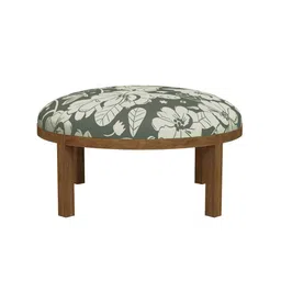 Chumbak Grey Printed Bohemian Ottoman image 2