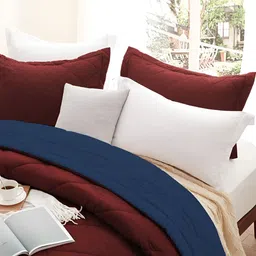 RF RELAXFEEL Maroon & Blue Heavy Winter 233 GSM Double Bed Comforter image 2