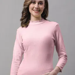 FBAR Pack Of 2 High Neck Ribbed Cotton Casual Tops-picture-11