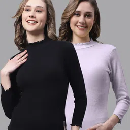 FBAR Pack Of 2 High Neck Cotton Fitted Top-picture-42