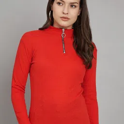 Trend Level Ribbed High Neck Fitted Cotton Top-image-96
