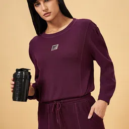 Ajile by Pantaloons Round Neck Puff Sleeve Cotton Regular Top-image-41