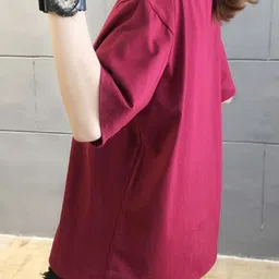 StyleCast x Revolte Round Neck Extended Sleeves Cotton Top image 2