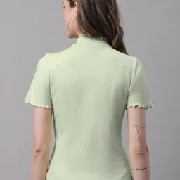 FBAR Pack of 2 High Neck Ribbed Cotton Tops image 4