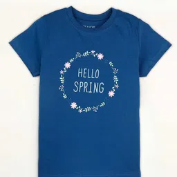 Gini and Jony Girls Pack Of 2 Typography Printed Cotton T-shirt image 3