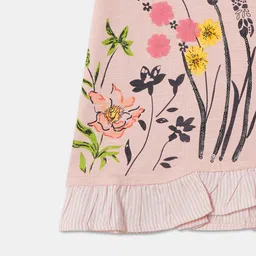 R&B Girls Floral Printed Cotton Regular Top image 3