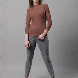 FBAR Pack Of 2 High Neck Knitted Cotton Fitted Tops image 5