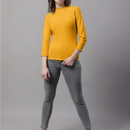 FBAR Pack Of 2 High Neck Ribbed Bio-Wash Cotton Tops image 5