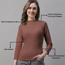 FBAR Pack Of 2 High Neck Bio-Wash Cotton Tops image 5
