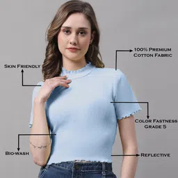 FBAR TPack Of 2 High Neck Bio-Wash Cotton Tops image 5