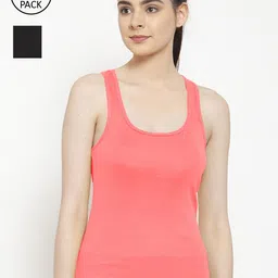 Friskers Black & Peach-Coloured Top-image-86