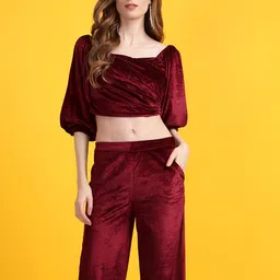 Golden Kite Square Neck Puff Sleeves Co-Ords-image-12