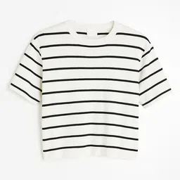 H&M Striped Knitted Round Neck Tops image 3
