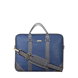 LOREM Unisex Blue Textured Laptop Bag-picture-15