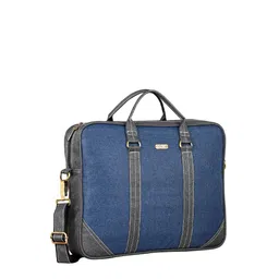 LOREM Unisex Blue Textured Laptop Bag image 3
