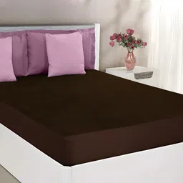 GADDA CO Coffee Brown Terry Cotton Water Resistant Mattress Protector-image-19