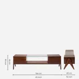 durian Casper Tv Units & Media Units In Brown Finish image 2