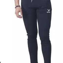 j f c Men Solid Black Track Pants-picture-38