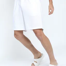 highlander Solid Men White Casual Shorts image 4