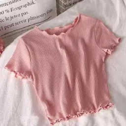 amfabrics Casual Regular Sleeves Solid Women Pink Top-picture-17