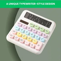 sacro Desktop Calculator, 12-Digit Large LCD and Large Buttons for Office, Homes E45 Basic Calculator-picture-13