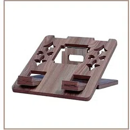 Virth Portable Wooden Laptop Stand Laptop Foldable Stand, Wooden Craft Handmade Laptop Stand with Adjustable Laptop Stand image 3