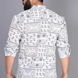 fubar Men Printed Cotton Blend Straight Kurta image 2