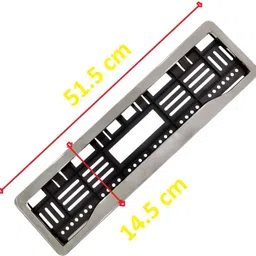 goldkartz Universal Car Number Plate Frame Holder Chrome 1 pc for All Cars Car Number Plate image 4