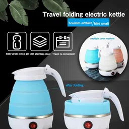 radhe Travel Portable Kettle, Foldable Electric Kettle,Food Grade Silicone,600ML Beverage Maker image 5