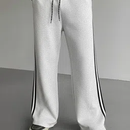 dockstreet Men Solid White Track Pants image 2