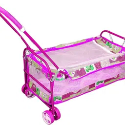 avani Baby Cradle Cum Stroller Pink Bassinet image 3