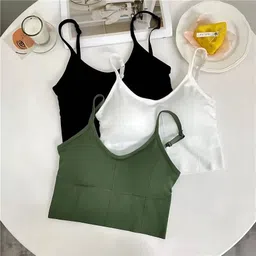 fashokart Pack of 3 Women Sports Lightly Padded Bra image 1