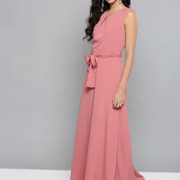 harpa Women A-line Pink Maxi/Full Length Dress image 3