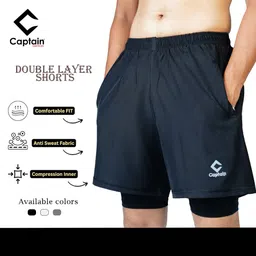 captain Solid Men White Sports Shorts, Regular Shorts, Gym Shorts, Cycling Shorts, Beach Shorts, Baggy Shorts image 4