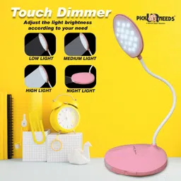 make ur wish LED Rechargeable Table Study Desk Touch Night Light Dimming Reading Lamp Table Lamp image 4