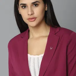 allen solly Women Solid Single Breasted Casual Blazer image 4