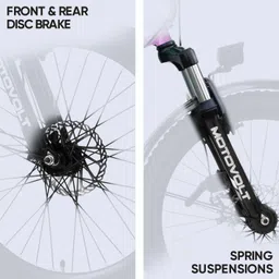 motovolt Kivo 24 Aqua Blue upto 105 Km Range in PAS Mode 24 inches Single Speed Lithium Iron Phosphate Electric Cycle image 5