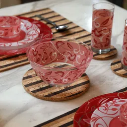 stacpro Natural Stripe Heat Resistant Round Cork Matte Trivet image 4