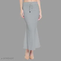 VIDHATA FASHION Grey Color Stretchable Fish Cut Saree Shapewear Lycra Petticoat For Women Lycra Blend Petticoat-picture-14