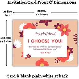 aanyacentric 5.8x8.3inch Will You be My Bridesmaid Invites with Envelopes Invitation Card image 3