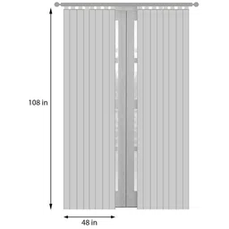 exporthub Gold Polyester Floral 9Ft Blackout Eyelet Door Curtains (Pack of 2) image 2