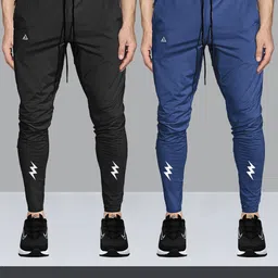 avolt Pack of 2 Men Self Design Multicolor Track Pants-picture-33