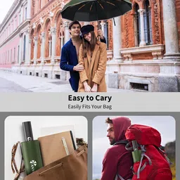 anycho 40 Inch Reflective Stripe Small Umbrella for Men with Auto Open and Close Umbrella image 5