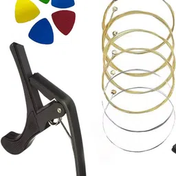 Acoustic KARUNA STRING WITH BLACK CAPO AND 5 PICKS MDLA9 Guitar String-image-77